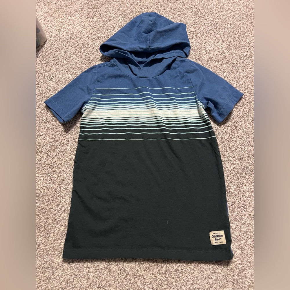 OshKosh B'gosh Blue and Black Striped Hoodie